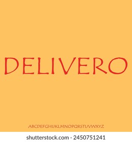 delivero, futuristic motion modern font represent speed and strong