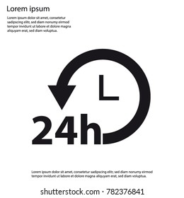 Delivery 24 Hours Service Flat Icon