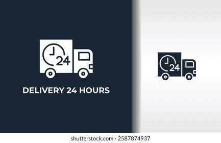 Delivery 24 Hours Vector, Icon Or Logo Sign Isolated Symbol Illustration