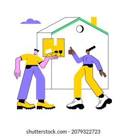Delivery abstract concept vector illustration. Order list, express mail delivery service, online shopping website, international shipping cost, customer information, buy goods abstract metaphor.