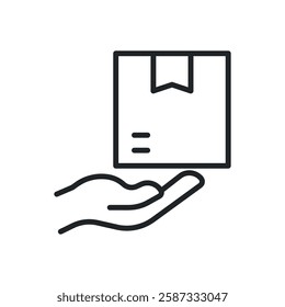 Delivery accept thin line icons. Perfect pixel on transparent background 