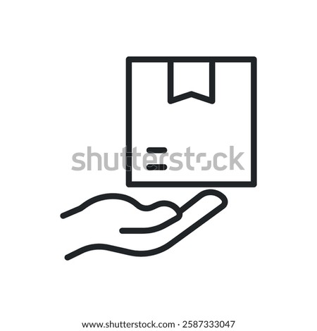 Delivery accept thin line icons. Perfect pixel on transparent background 