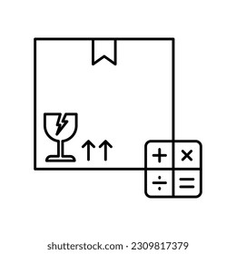 Delivery accounting  Outline Vector Icon that can easily edit or modify

