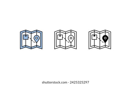 Delivery Address icons vector strock illustration