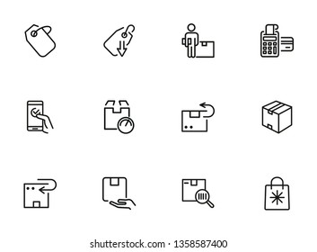 Delivery app icon set. Product delivery concept. Vector illustration can be used for topics like shopping, buying, online store