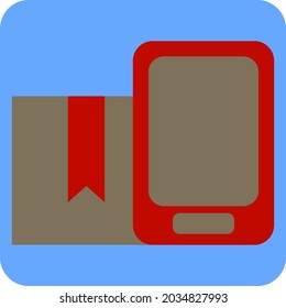 Aplicación de entrega, ilustración, vector, en un fondo blanco.