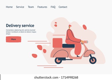 Delivery app service export package on your phone. Courier deliver order vector illustration.