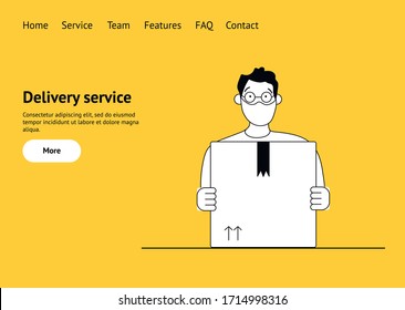 Exports von App-Services auf Ihrem Handy. Courier liefert Vektorillustration Illustration.