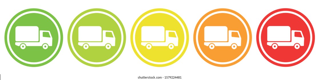 Delivery availability Symbol Icons green yellow and red