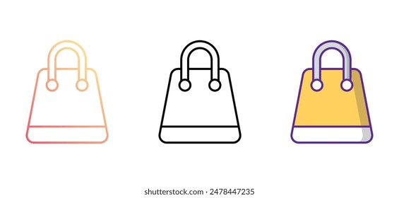 Diseño de icono de bolsa de entrega con fondo blanco ilustración de stock