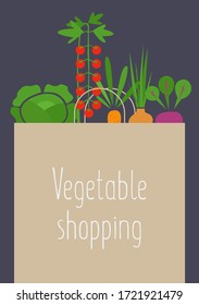 Delivery bag with the kitchen garden harvest
