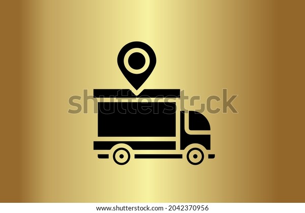 Delivery Basic and elegant minimal artistic\
design initial based Icon\
logo-vector