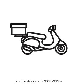 Delivery bike. biker. Flat icon design