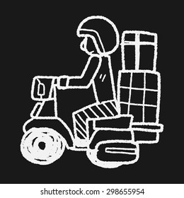 delivery bike doodle
