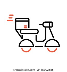 Delivery Bike icon editable stock vector illustration