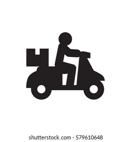 delivery bike icon illustration isolated vector sign symbol