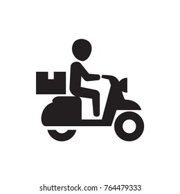 Delivery Bike Icon Illustration Isolated Vector Sign Symbol