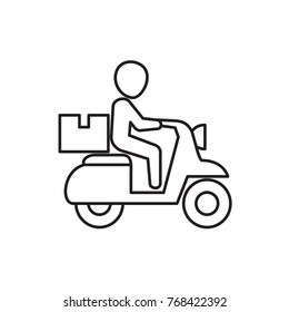 Delivery Bike Icon Illustration Isolated Vector Sign Symbol