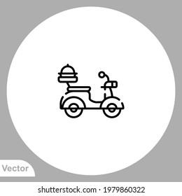 Delivery bike icon sign vector,Symbol, logo illustration for web and mobile