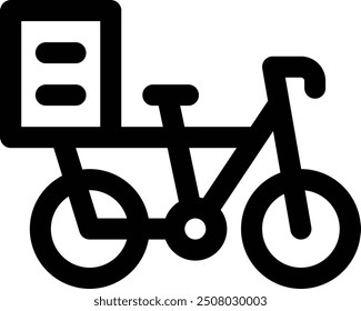 delivery bike icon. Thin Linear Style Design Isolated On White Background