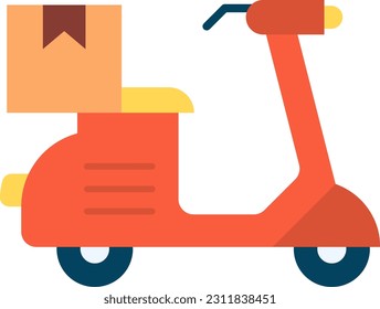 Imagen vectorial de icono de bicicleta de entrega. Adecuado para aplicaciones web móviles y medios de impresión.