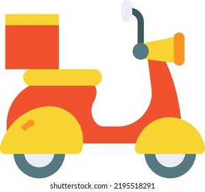 delivery bike vector concept on white background. isolated illustration icon