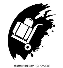 Delivery. Black blot. Vector illustration.