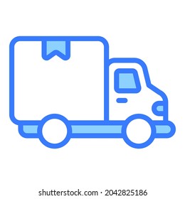 Delivery blue line icon, Black Friday glyph style store or market shopping commerce, shop sale icon design. 