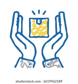delivery border protection doodle icon sketch vector. delivery border protection sign. isolated symbol illustration