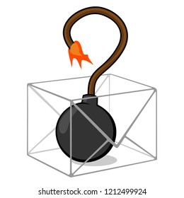 
delivery box with a bomb inside