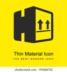 Delivery box bright yellow material minimal icon or logo design