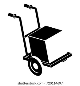 Delivery box cart icon. Simple illustration of delivery box cart vector icon for web design isolated on white background