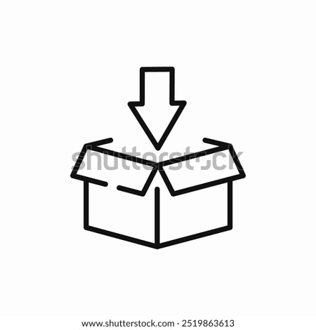 delivery box content icon sign vector