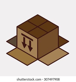 Delivery box design, vector illustration eps 10.