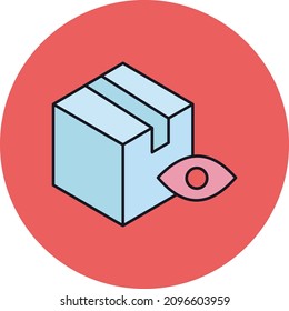 Delivery Box eye Vector icon which is suitable for commercial work