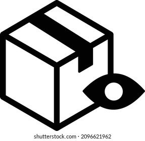 Delivery Box eye Vector icon which is suitable for commercial work

