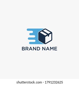 Delivery box flat designs logo vector
