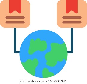 Delivery Box Flat Illustration Vector Design