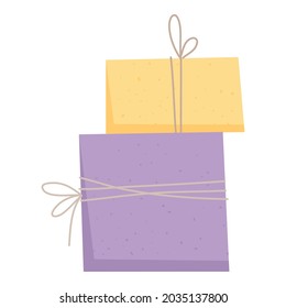 Vector de caricatura de icono de caja de entrega. Cárcel de cartón. Enviar paquete