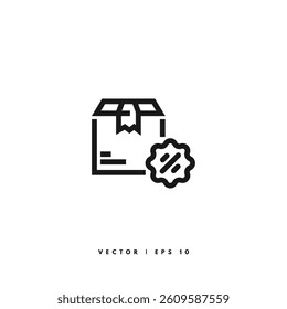 Delivery Box Icon. Editable Stroke