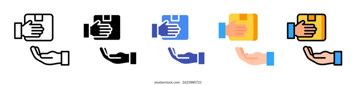 Delivery Box Icon Element For Design