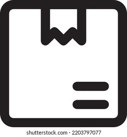 Icono de la caja de entrega. Paquete de entrega a domicilio, paquete de paquete. Icono de caja de cartón vectorial. Parcela, entrega, ilustración de vector móvil.