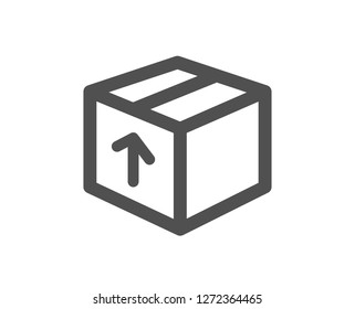 Delivery box icon. Logistics shipping sign. Parcels tracking symbol. Quality design element. Classic style icon. Vector