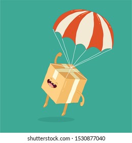  Pink Parachute Delivery Objects Parachute 3d Stock Illustration 1719225970