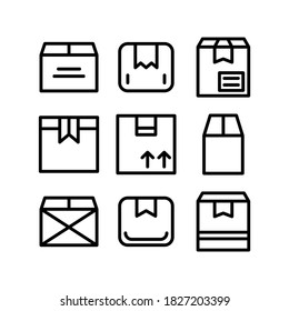 icono de caja de entrega o logotipo símbolo de signo aislado ilustración vectorial - Colección de iconos vectoriales de estilo negro de alta calidad
