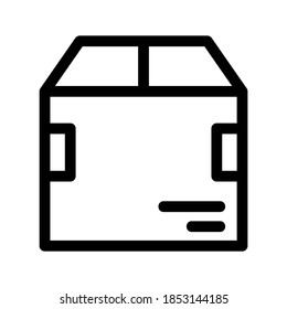 icono de caja de entrega o logotipo símbolo de signo aislado ilustración vectorial - iconos vectoriales de estilo negro de alta calidad
