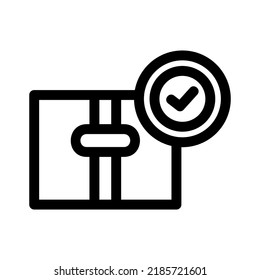delivery box icon or logo isolated sign symbol vector illustration - high quality black style vector icons

