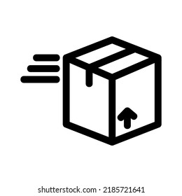 delivery box icon or logo isolated sign symbol vector illustration - high quality black style vector icons
