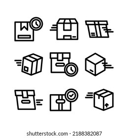 delivery box icon or logo isolated sign symbol vector illustration - Collection of high quality black style vector icons
