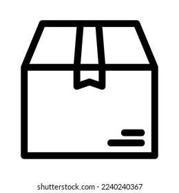 icono de caja de entrega o logotipo símbolo de signo aislado ilustración vectorial - iconos vectoriales de estilo negro de alta calidad
